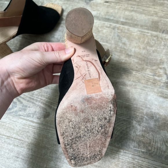 Veronica Beard Black and Brown Heels with Cork Heel - Picture 5 of 13